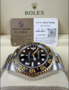 二手 ▶  Rolex 勞力士 GMT-Master II ◀ 金鋼綠針 116713LN 2016年錶